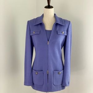 St John Collection knit shell top and cardigan set